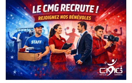 Le CMG recrute : rejoignez nos bénévoles et renforcez le staff du club