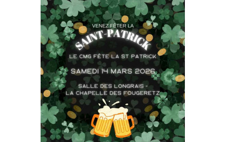 Le CMG fête la St Patrick le samedi 14 mars à La Chapelle-des-Fougeretz !